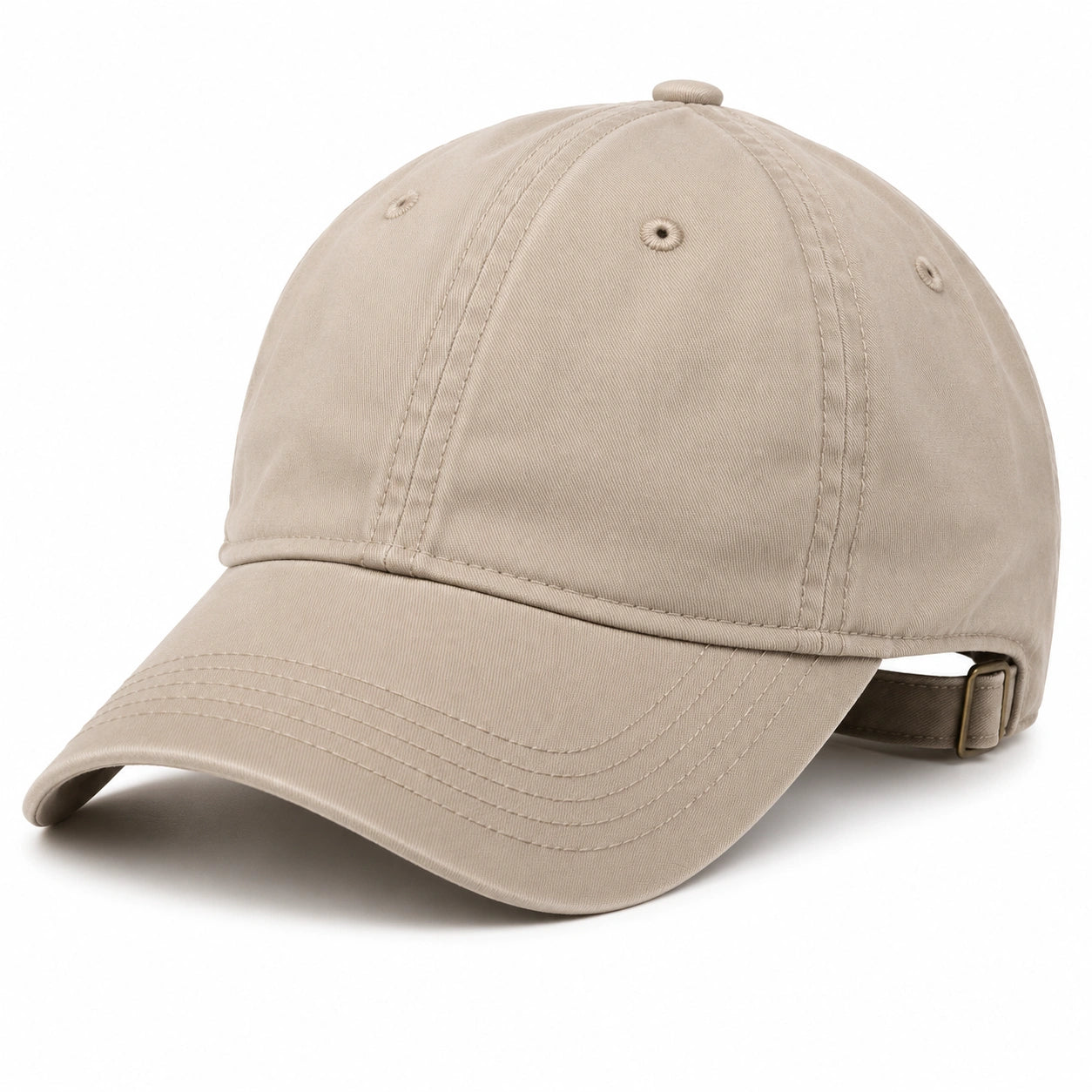 Baseballkappe Einheitsgröße Baumwolle Beige verstellbar Freizeit