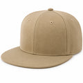 Baseballkappe Einheitsgröße aus Textilgewebe Beige mit geradem Schirm