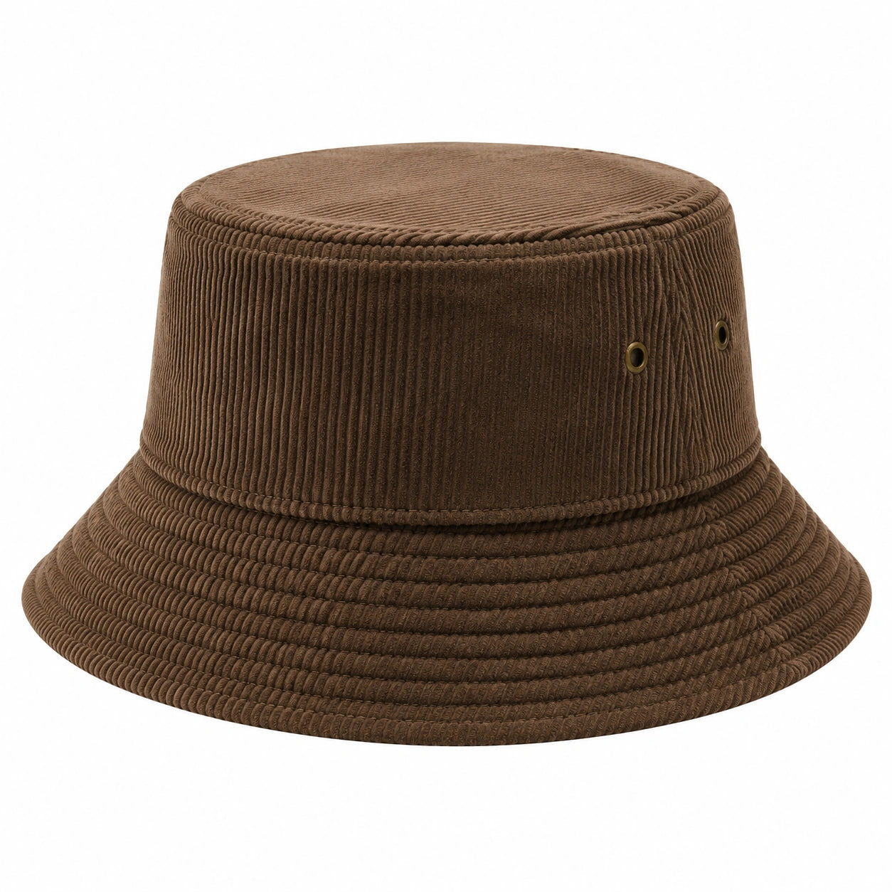 Bucket Hat Einheitsgröße aus braunem Cord für Alltag im lässigen Stil